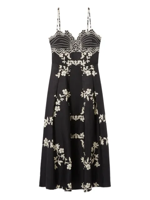Claudie Pierlot floral embroidered strappy dress Black CFPRO02876