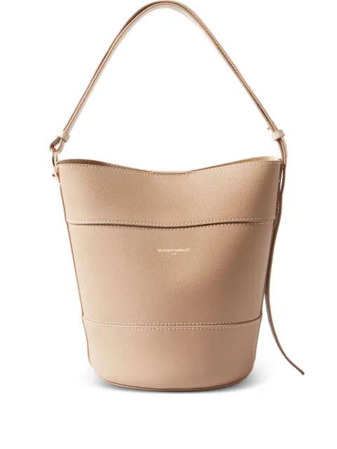 Claudie Pierlot grained leather bucket bag Neutrals CFASA00776