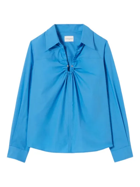 Claudie Pierlot wide V-neck blouse Blue CFPTO01063