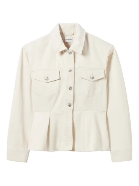 Claudie Pierlot long-sleeved ecru denim jacket Neutrals CFPBL00354