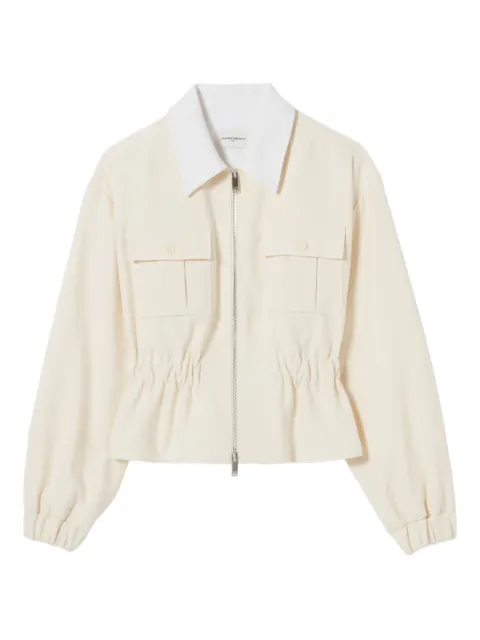 Claudie Pierlot cotton shirt collar jacket Neutrals CFPBL00346