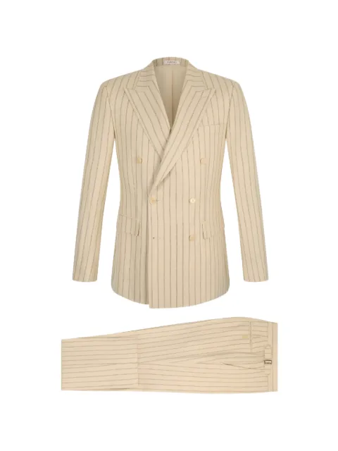 FURSAC pinstripe double-breasted suit Neutrals FHPCS00262