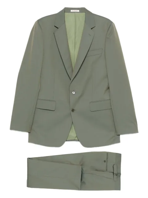 FURSAC single-breasted notched-lapel suit Green FHPCS00243