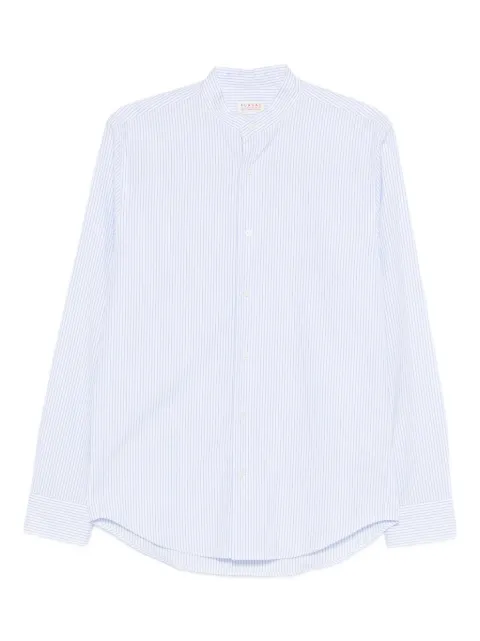FURSAC striped collarless shirt White FHPCH00333