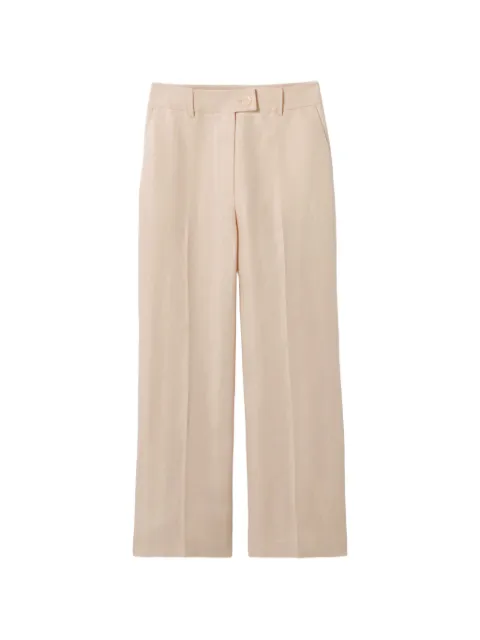 Claudie Pierlot flowy linen trousers Neutrals CFPPA00732