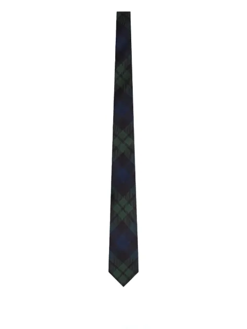 FURSAC plaid silk tie Green FHACR00126