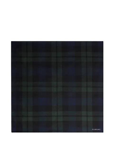FURSAC tartan pocket square Black FHABO00129
