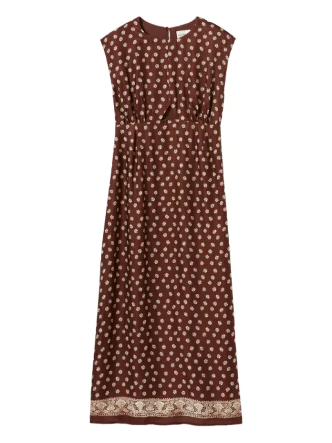 Claudie Pierlot printed midi dress Brown CFPRO02897
