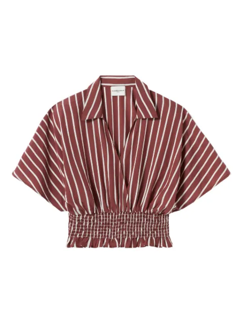 Claudie Pierlot Flowy striped top Red CFPTO01141