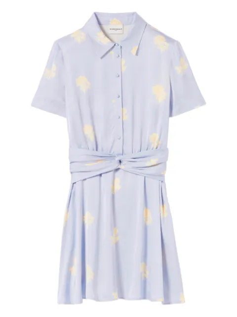 Claudie Pierlot floral satin dress Blue CFPRO02884