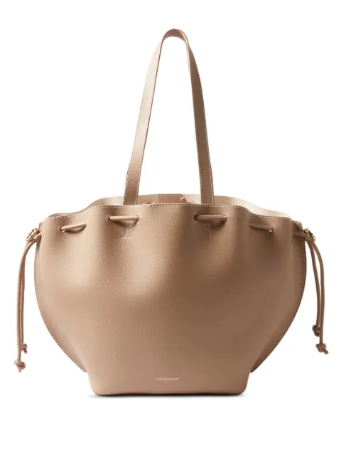 Claudie Pierlot Alban grained leather bag Neutrals CFASA00771