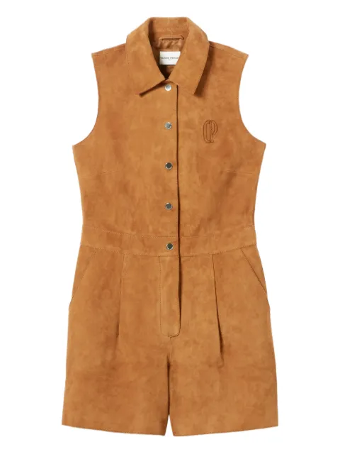 Claudie Pierlot sleeveless leather jumpsuit Brown CFPCO00215