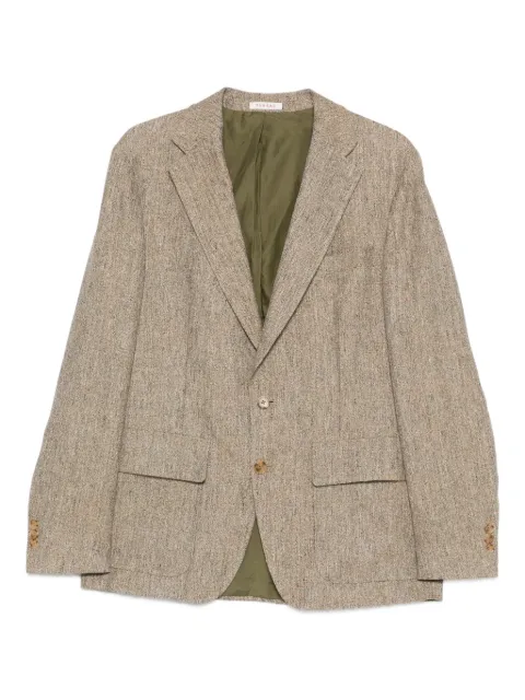 FURSAC single-breasted notched-lapel blazer Brown FHPVE00254