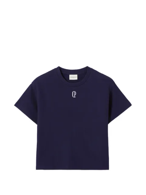 Claudie Pierlot embroidered cotton T-shirt Blue CFPTS01059