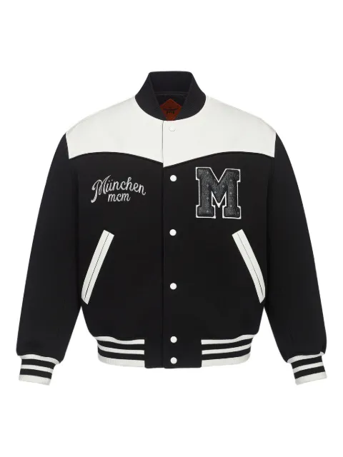 MCM München Ponte varsity bomber jacket Black MHJGSMM03BW
