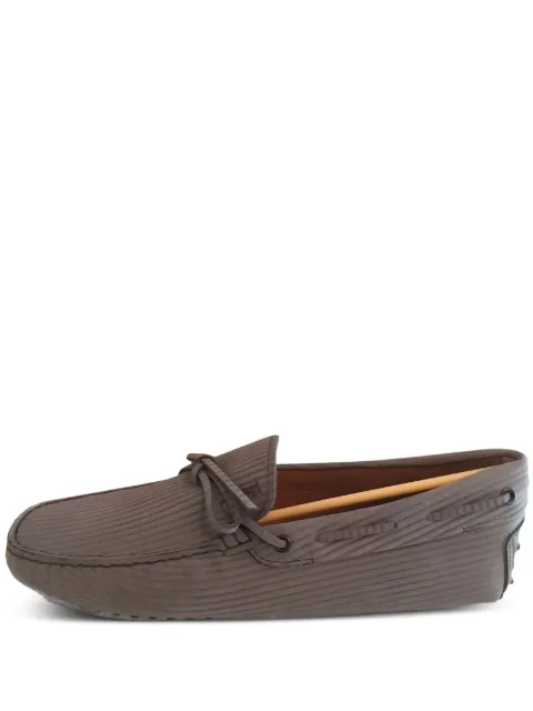 Tod's Gommino laced loafers Grey XXM0GW05470JL1