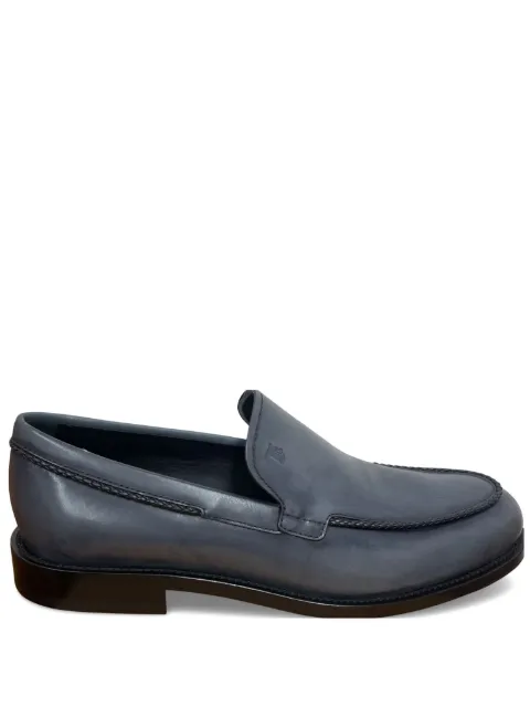 Tod's braided-detail leather loafers Blue XXM0XR0W630D9C