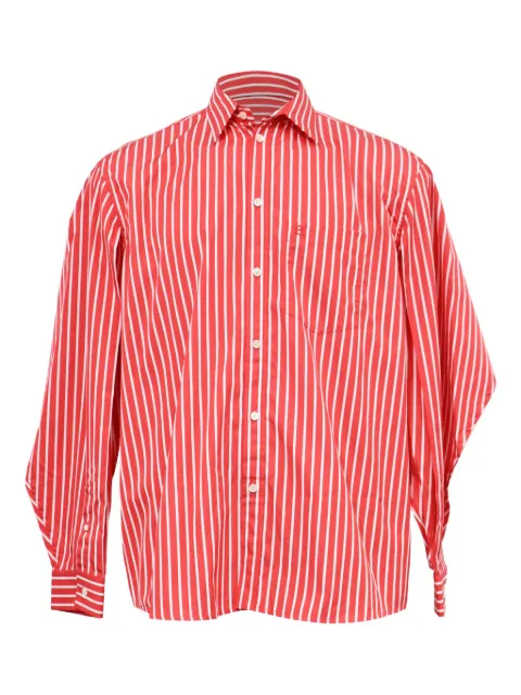 Balenciaga Pre-Owned striped embroidered logo shirt Red BADOSGCL457133M