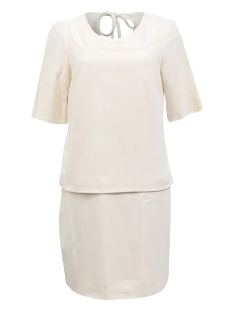 SANDRO collar-effect mini dress White NAPPUHKCL463848W