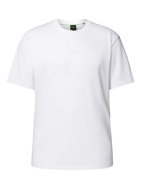 BOSS cotton-jersey T-shirt with logo detail White 50519368