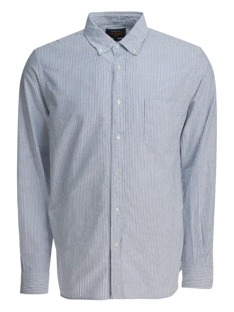 BEAMS PLUS B.D. striped chest-pocket shirt Blue 3811001213975
