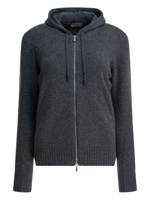 Drumohr zip hooded cardigan Grey L8K221UL670SMOKE