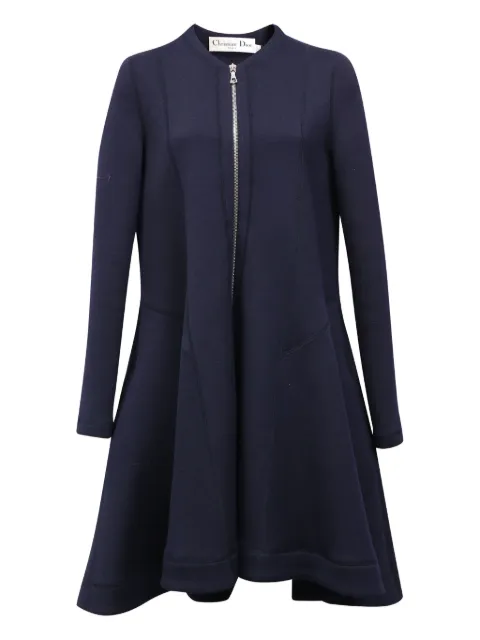 Christian Dior Pre-Owned zipped midi dress Blue NAPPUHKCL461447W