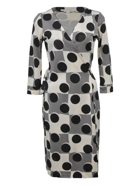 DVF Diane von Furstenberg polka dot wrap dress White NAPPUHKCL372280W
