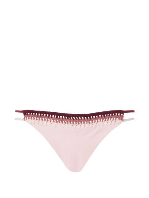 Leslie Amon Garis trim-detail bikini bottom Pink RSAS63