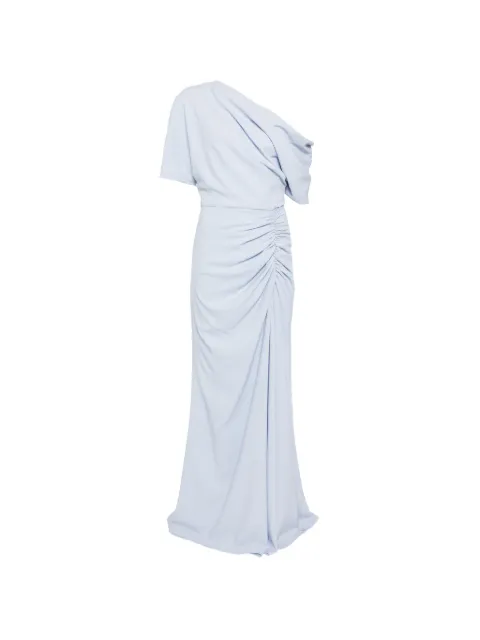 Amsale pebble crepe slouch maxi dress Blue P925PT