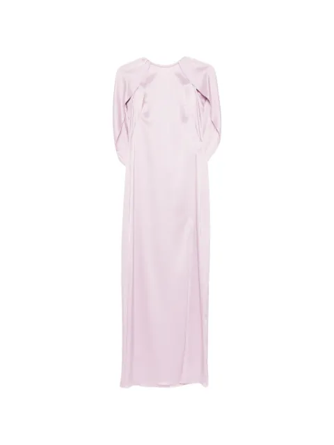 Amsale column cape maxi dress Purple P919D