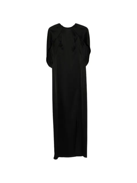 Amsale column cape maxi dress Black P919D