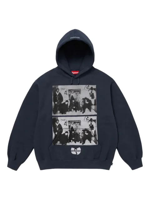 Supreme x Wu-Tang Clan graphic-print hoodie Blue SU26275