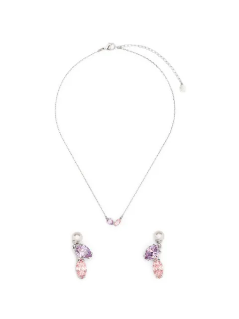 Swarovski x Ariana Grande crystal earrings and necklace set Silver 5746577
