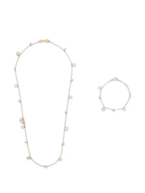 Swarovski Una Angelic Strandage crystal-pearl necklace (set of two) Gold 5742380