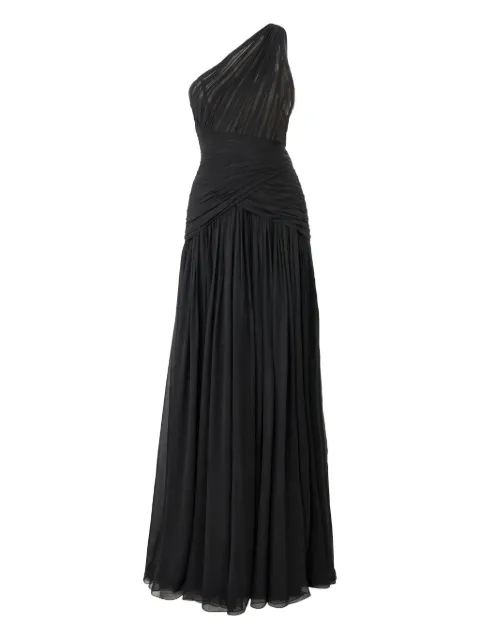 Carolina Herrera gathered one-shoulder gown Black R2611N700SCH