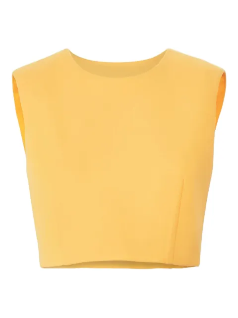 Carolina Herrera Sleeveless cropped top Yellow R2611N200BWT