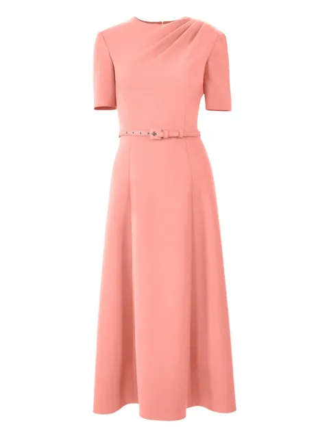 Carolina Herrera draped belted midi dress Pink R2611N529SFR