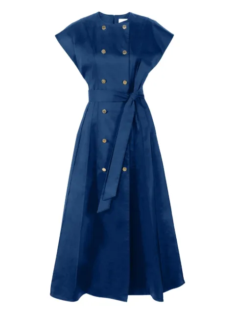 Carolina Herrera double-breasted midi dress with sash Blue R2611N519STS