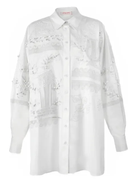 Carolina Herrera embroidered oversized shirt White R2611E219SCT