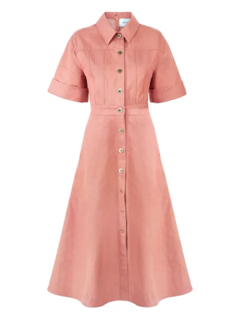 Carolina Herrera denim button-front midi dress Pink R2611N517DNM