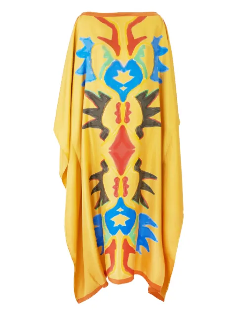 Carolina Herrera x Rianna + Nina printed caftan Yellow R2611N905RNK