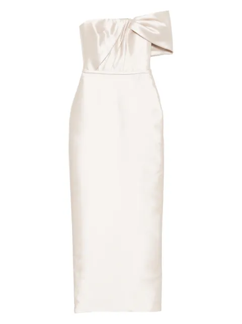 Amsale satin dress Neutrals P938M