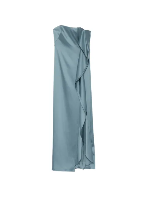 Amsale Cascade maxi dress Blue P920D