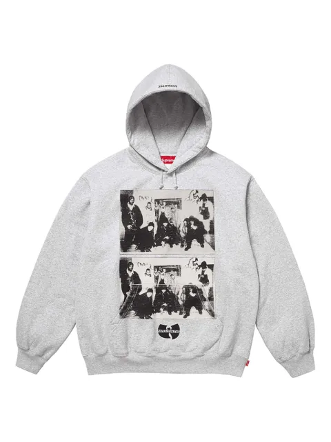Supreme x Wu-Tang Clan graphic-print hoodie Grey SU26274