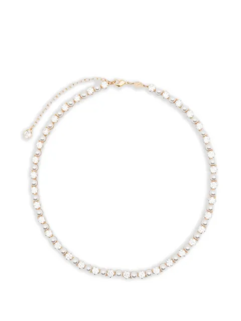 Swarovski Matrix Tennis crystal-pearl necklace Gold 5742039