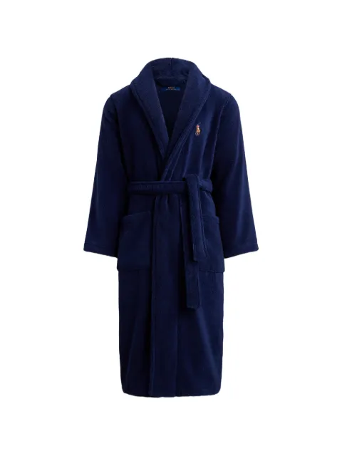 Polo Ralph Lauren embroidered-logo kimono-style bathrobe Blue 714899683009
