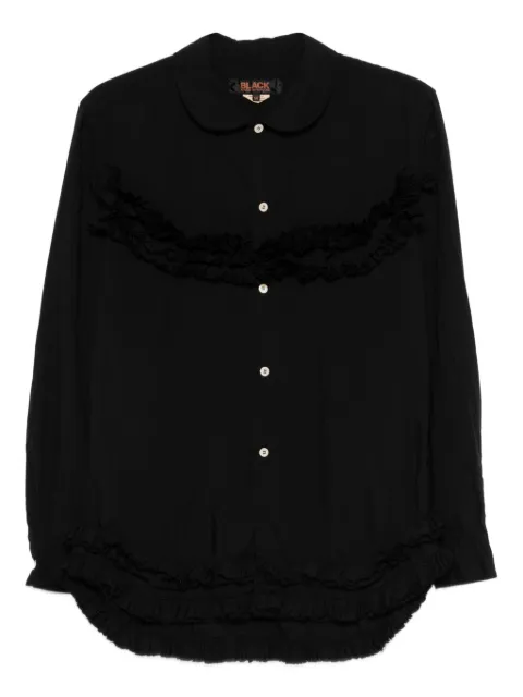 Black Comme Des Garçons ruffled buttoned shirt Black 1PB005W25