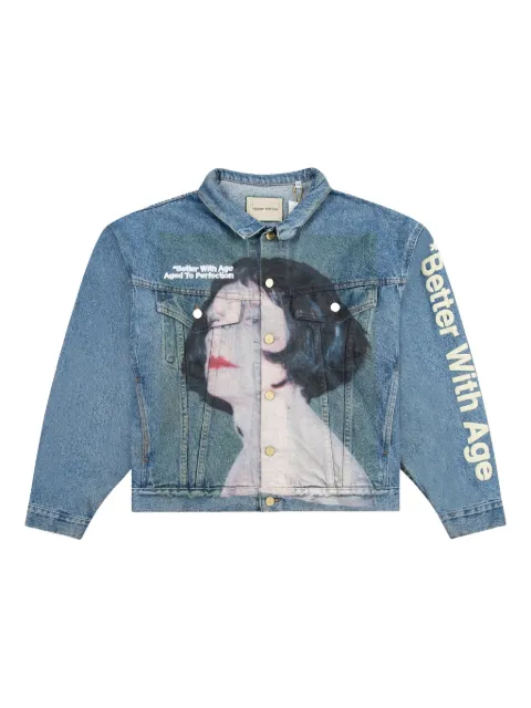 Better with Age Brandy graphic denim jacket Blue BWA10