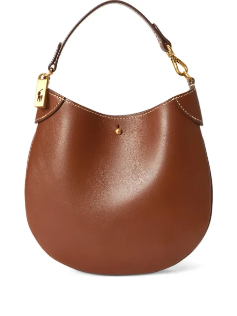 Polo Ralph Lauren Pony-plaque leather shoulder bag Brown 427P06814002